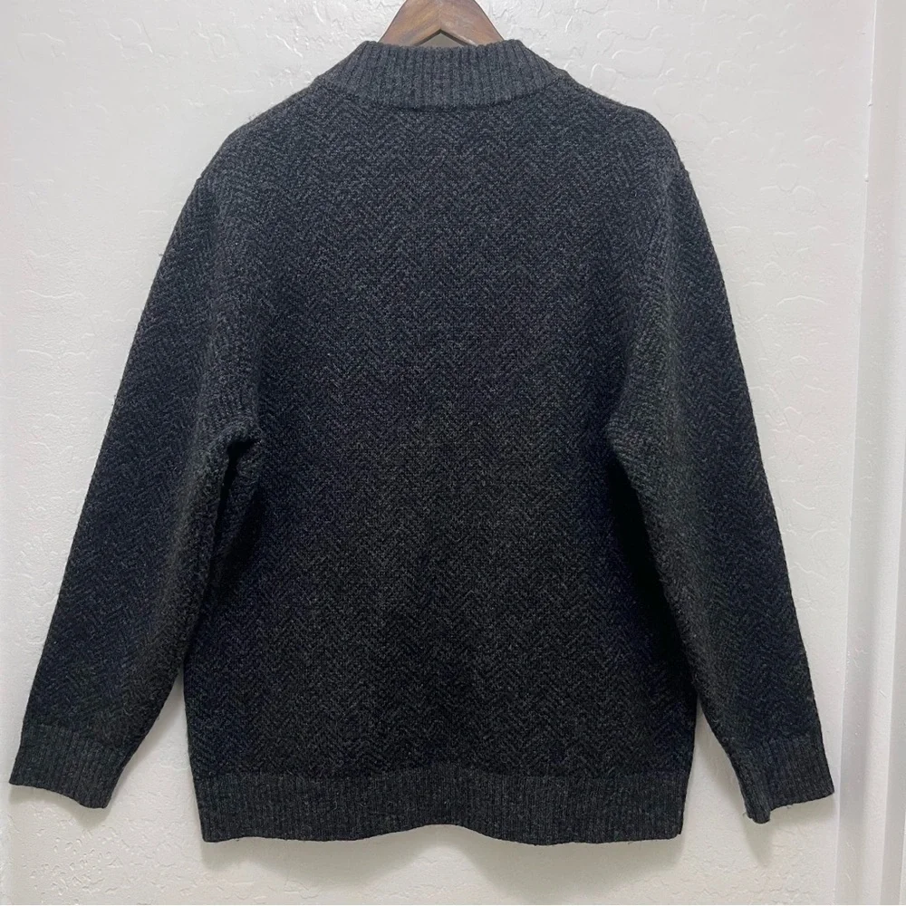 Pendleton Men’s 100% Shetland Wool Full Zip Sweater Sz L Washable Wool